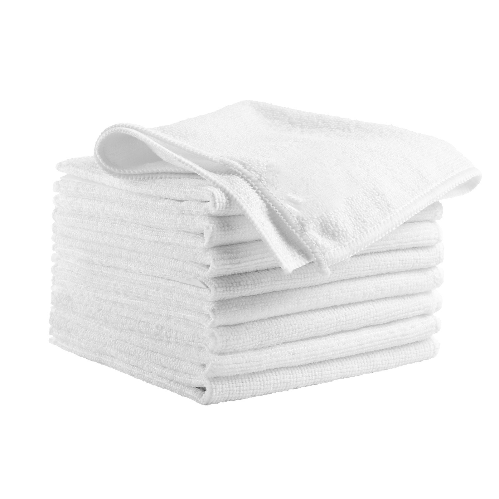 Uimoso 50 Pack White Microfiber Cleaning Cloths 12×12 in High-Quality Towels
