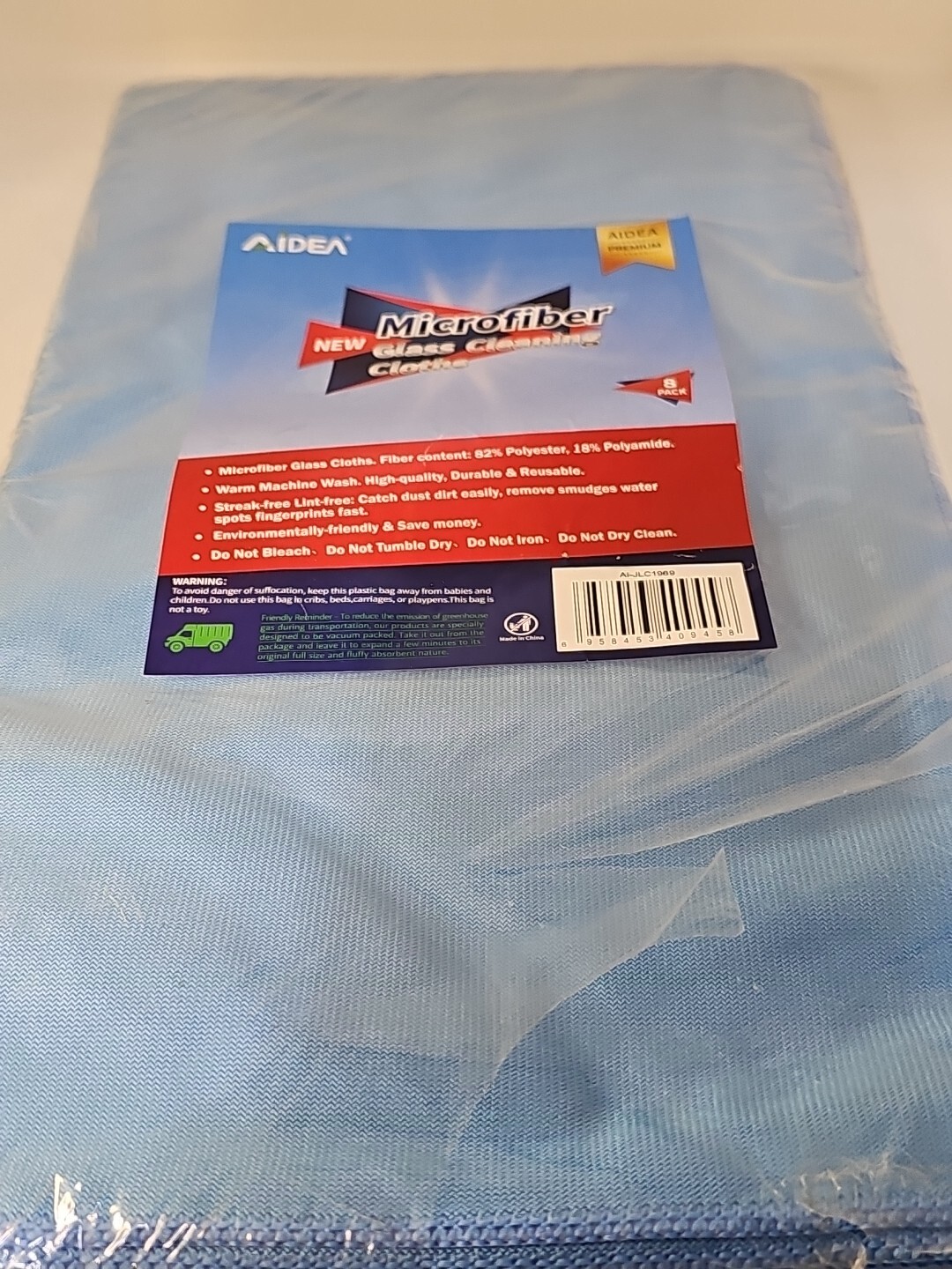 AIDEA Microfiber Cleaning Cloths-8Pk, Soft Absorbent Microfiber Cloth, Lint Free