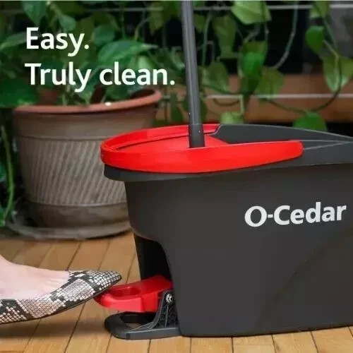 O-Cedar EasyWring Spin Mop & Bucket System- Free Ship- No Import Fees