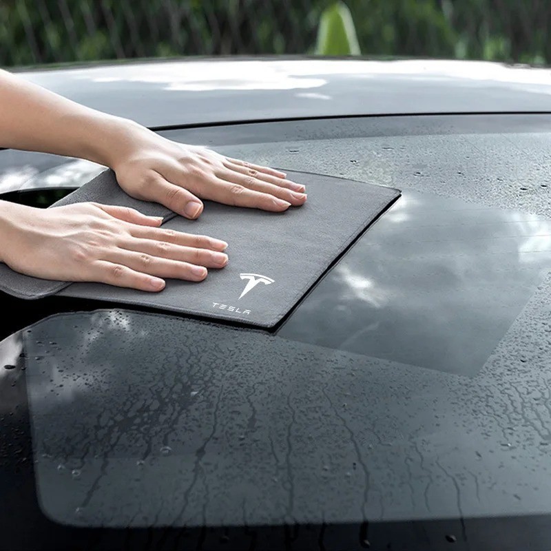 Car Wash Microfiber Towel Cleaning Drying Cloth Rag for Tesla Model 3 S X Y