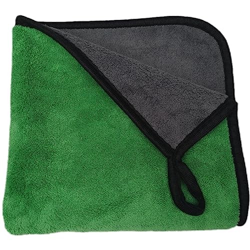 Ultrasoft, Large, Thick and Quick Drying Car 6pack,16 X 16inches Grey- Green