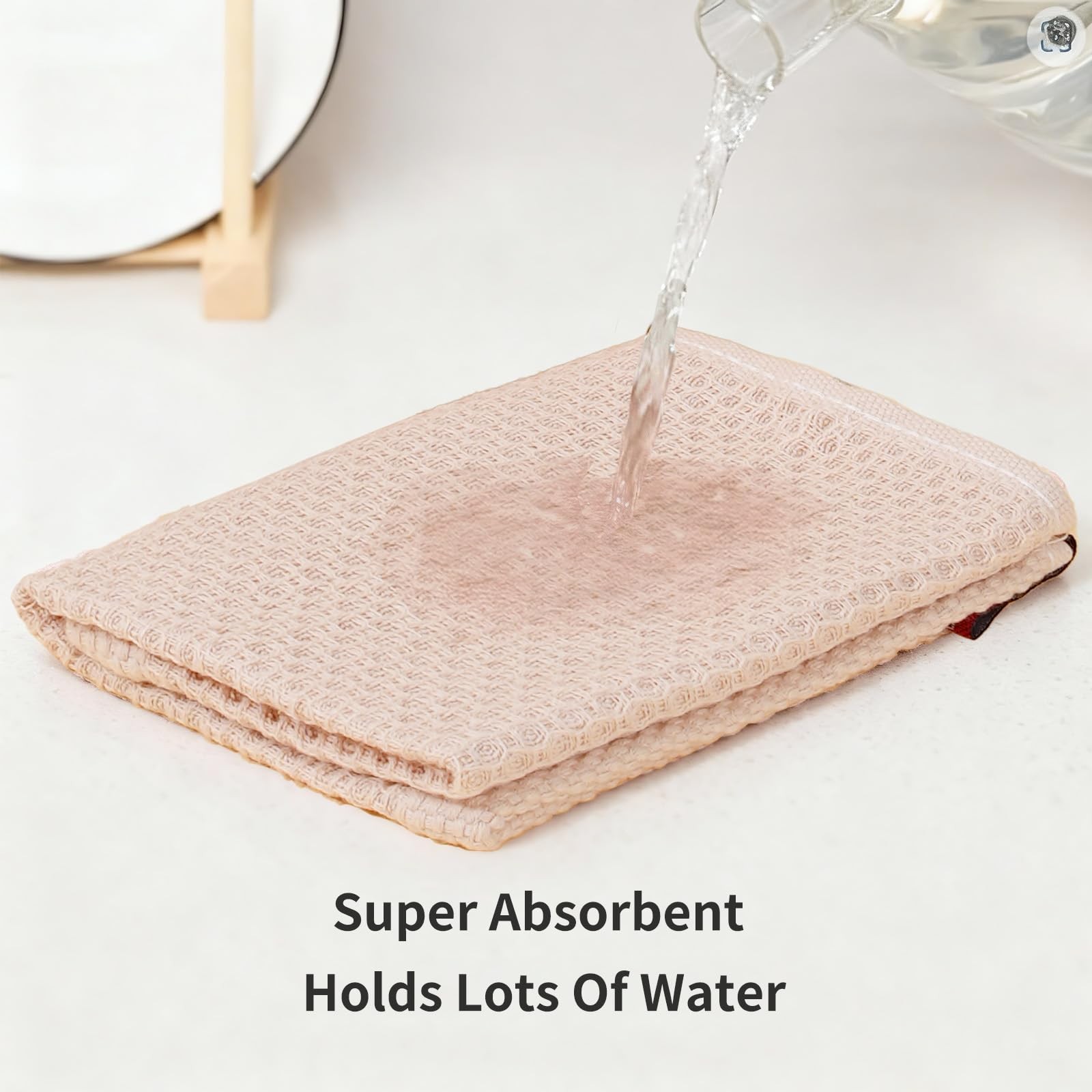Cotton Dish Towels 6 Pack,12×12 Inch – Super Absorbent, Quick-Dry & Reusable …
