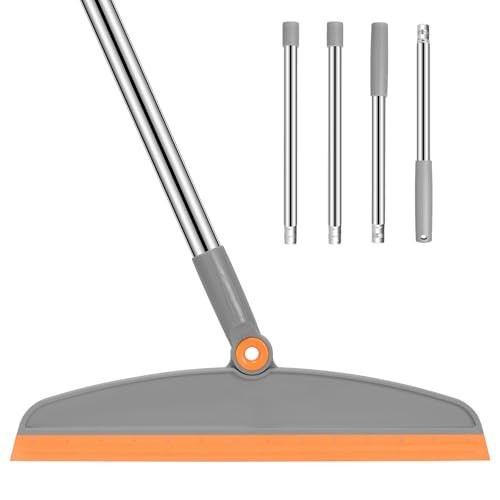 tXXFLOWER Silicone Air Broom Multifunction Broom with Long Handle Adjustable R