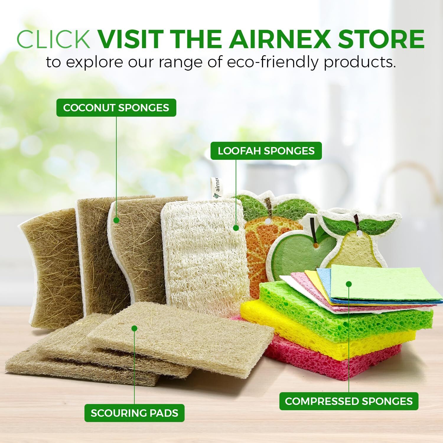 Natural Loofah Sponges For Dishes Compostable Loofah And Cellulose Kitchen Spong