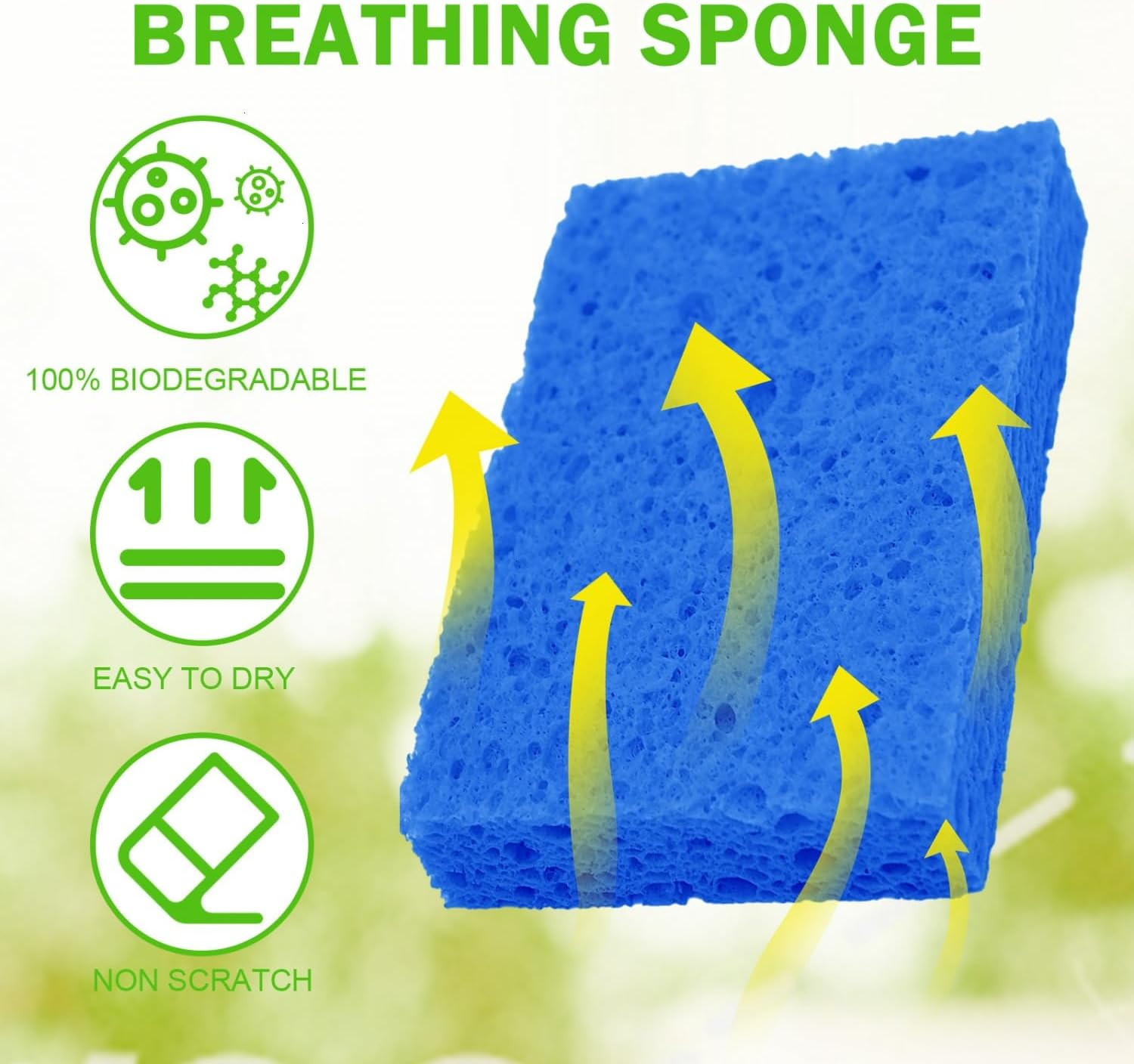 24 Pack Kitchen Sponges Natural Cellulose Compressed Sponges