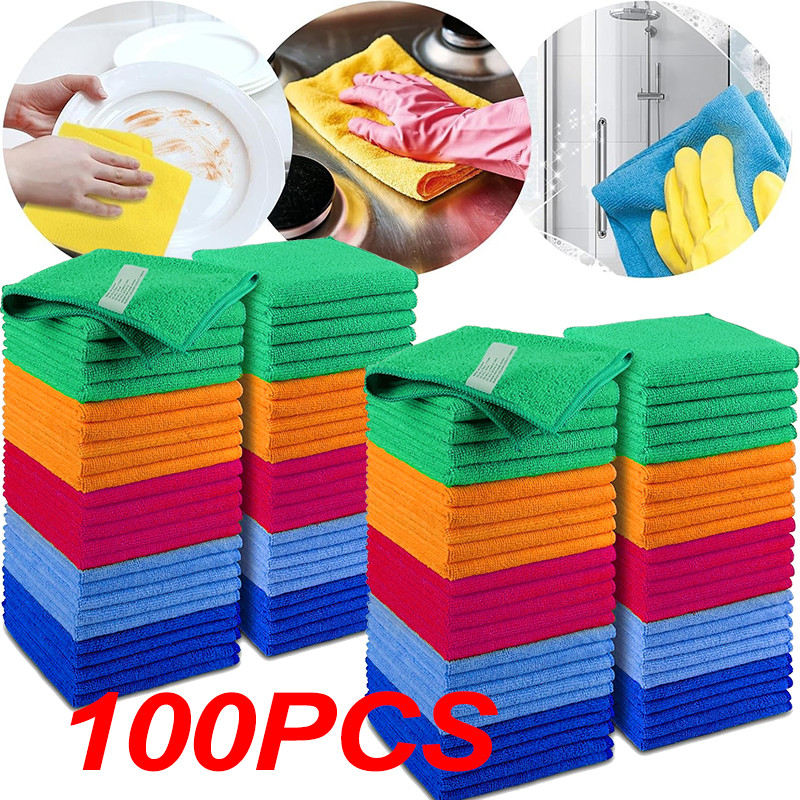 No-Scratch Microfiber Cleaning Cloth Cars Durable Versatile Polishing Detail Rag
