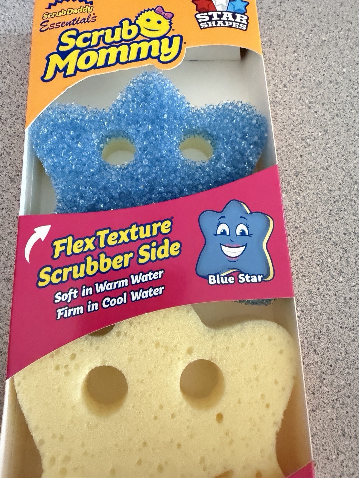 New Scrub Daddy Mommy Special Edition Star Shapes USA 3pk Red White Blue America
