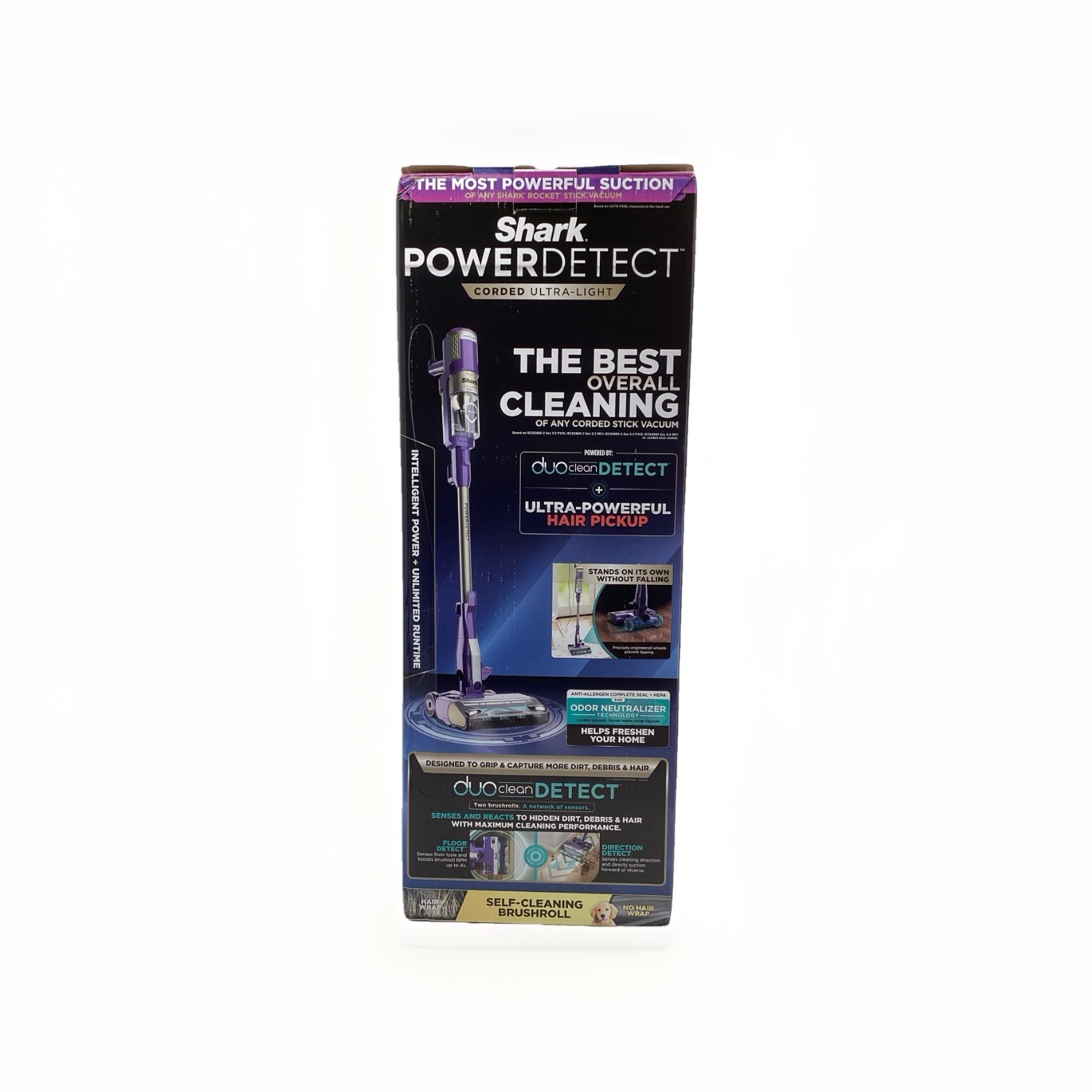 Shark Powerdetect Corded Stick Vacuum W/ DuoClean Detect, HZ4002 H0, New