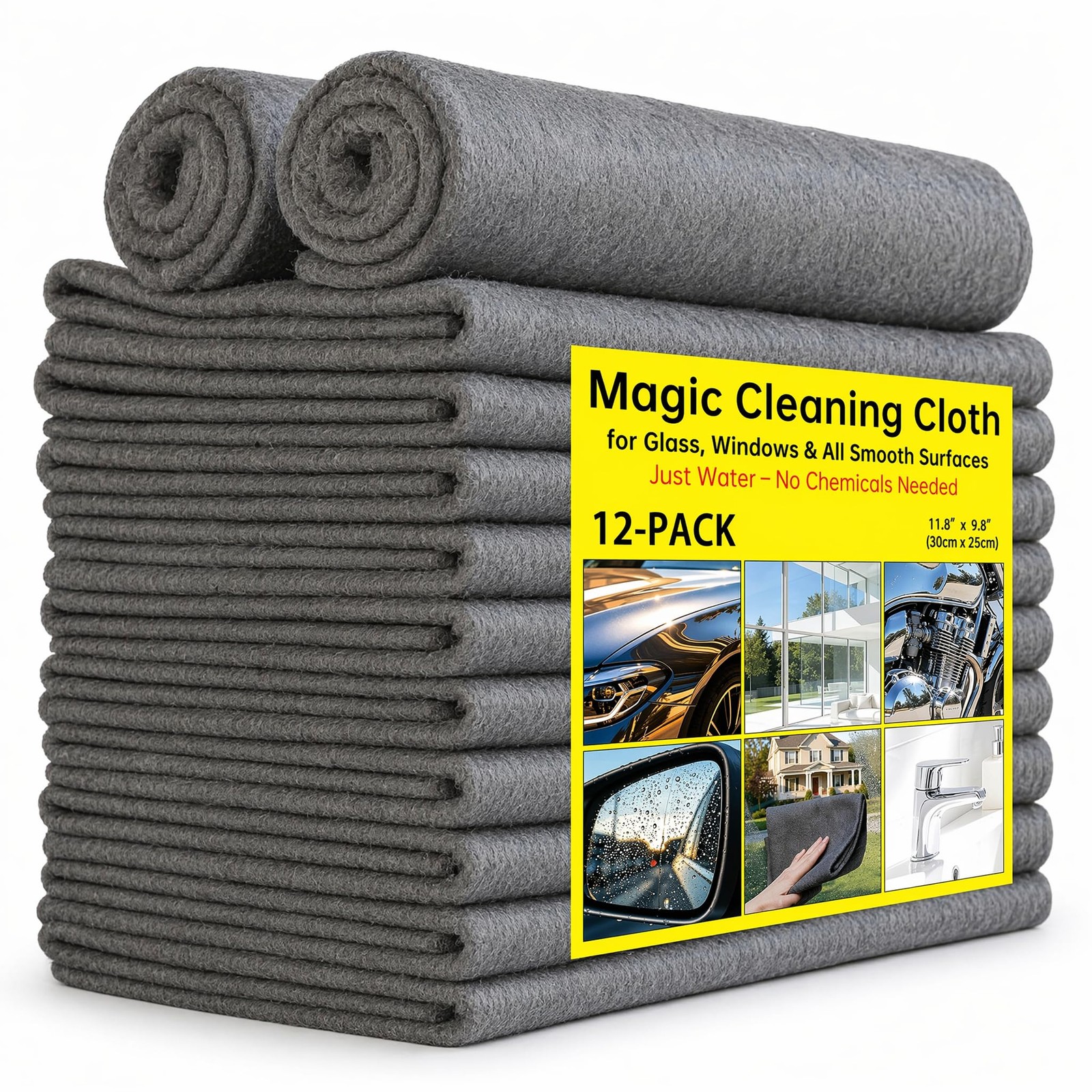 IZYUF 12PCS Magic Cleaning Cloth 30x25cm