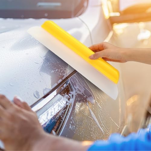 Pack 14 Inch Car Drying Squeegee Longer Silicone Water Squeegee Window 2 Yellow