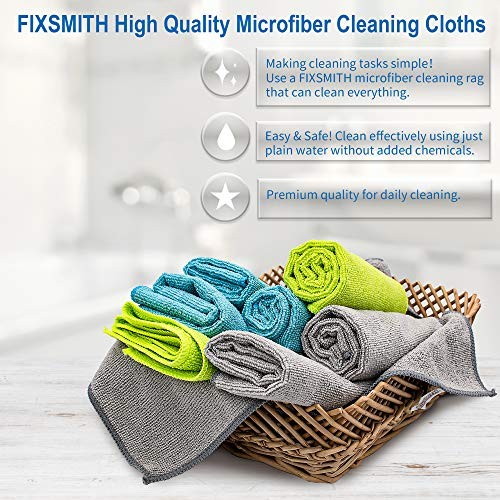 Set of 8 Microfiber Cloths – 12×16 In – 3 Colors – Assorted