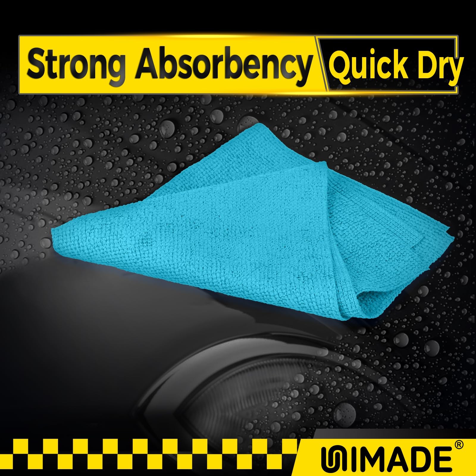 100PK Microfiber Cleaning Cloths for Automotive, Garage, and Restaurant Use