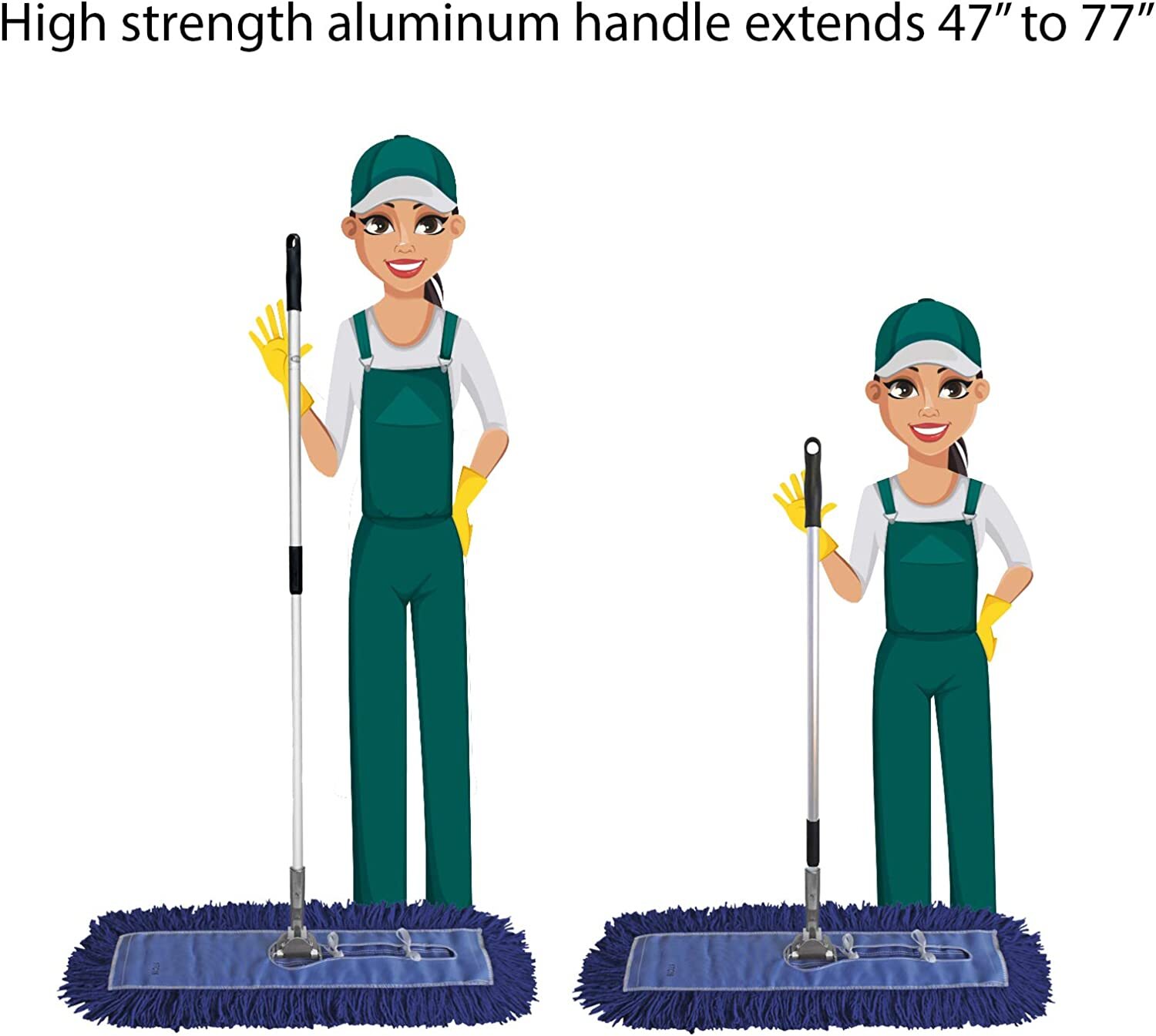 6 Pack of clip-on style Dust/Dry Mop Handles