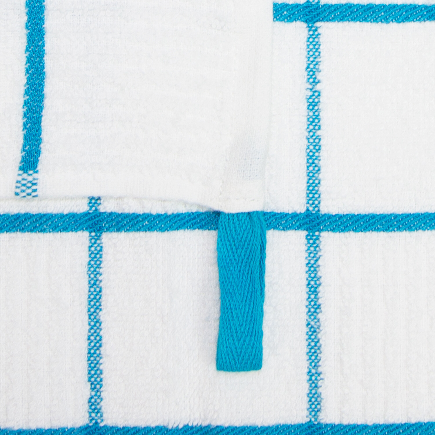 12 Pack of Kitchen Dishcloths – Striped Windowpane Pattern – Soft 100% Cotton