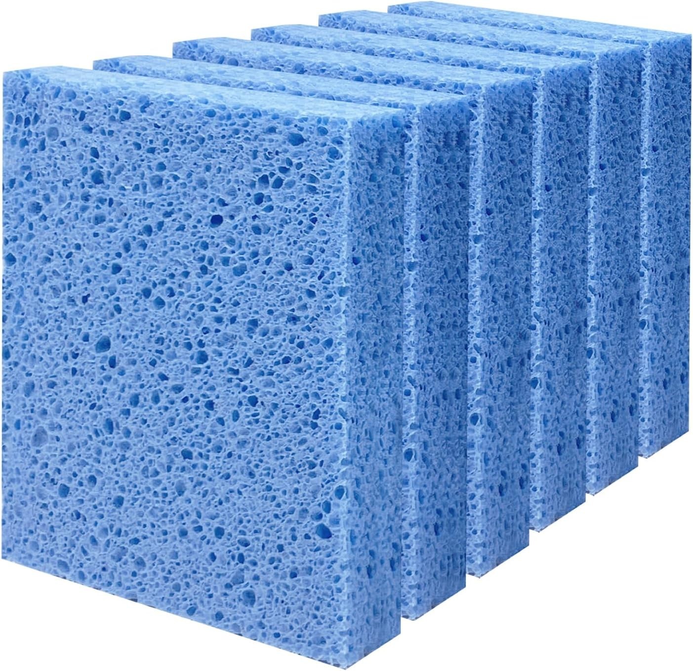 Cellulose Sponges, Large Size 4″ x 6″ x 1″ – Heavy Duty Scrub Kitchen Sponge,
