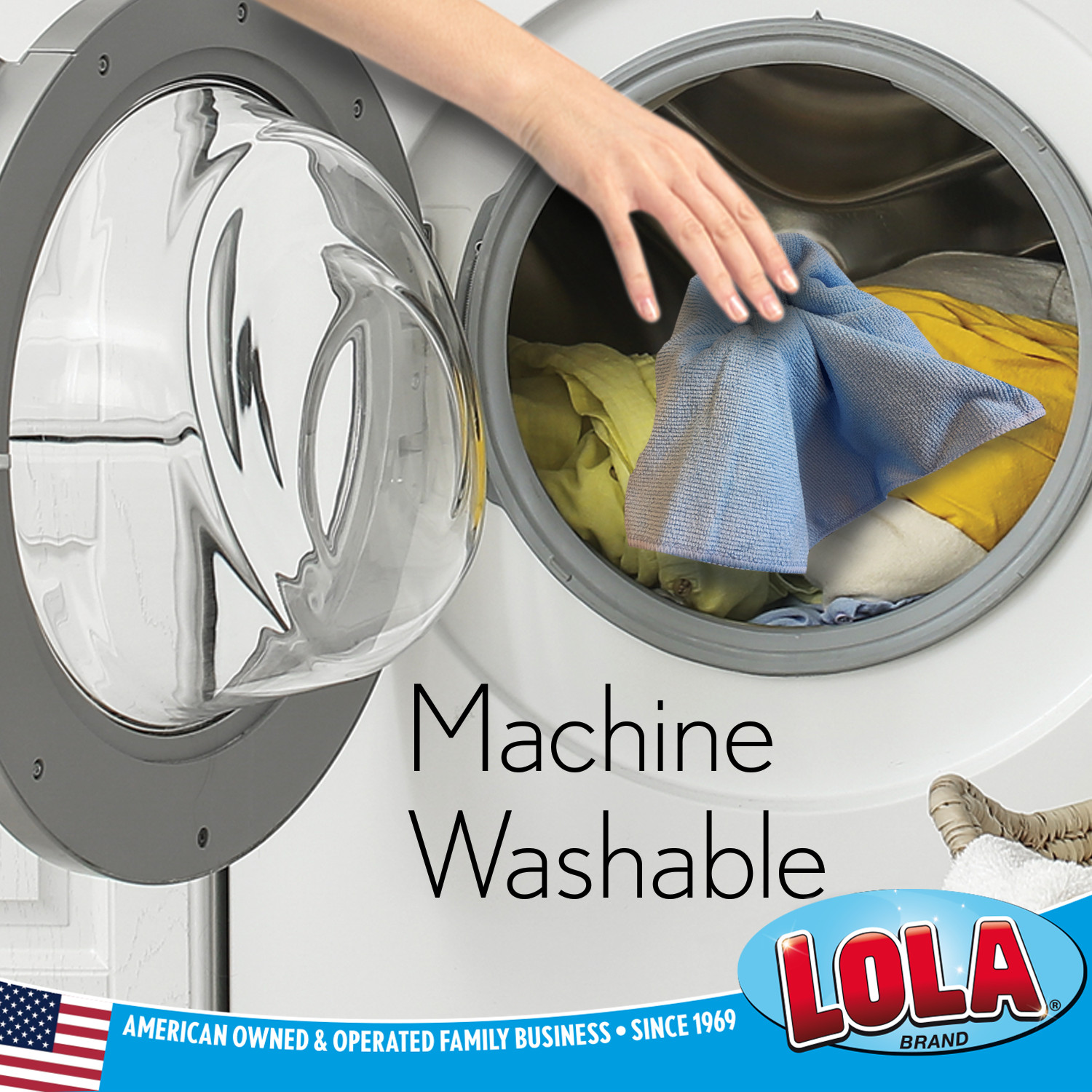 Jumbo Microfiber Cleaning Cloths – Reusable & Washable 16″ x 14″ by LOLA