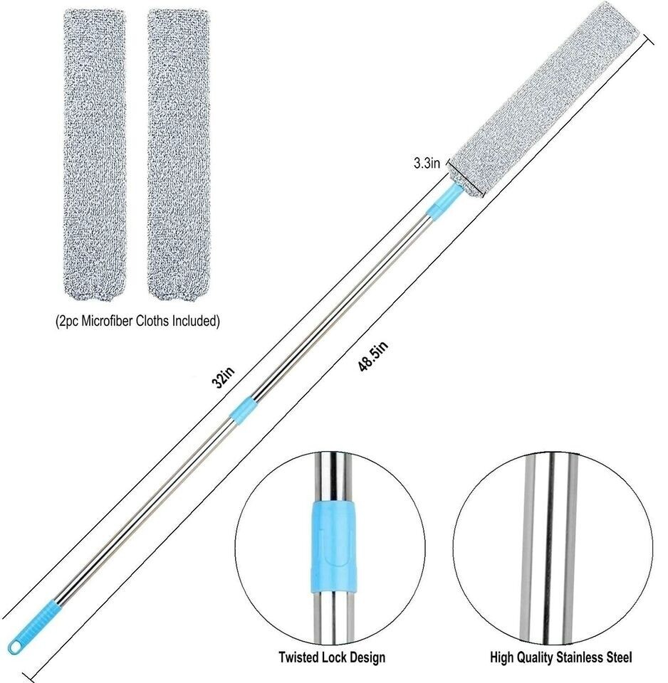 2 Pack Retractable Gap Duster Cleaner for Under Sofa Bed Appliance