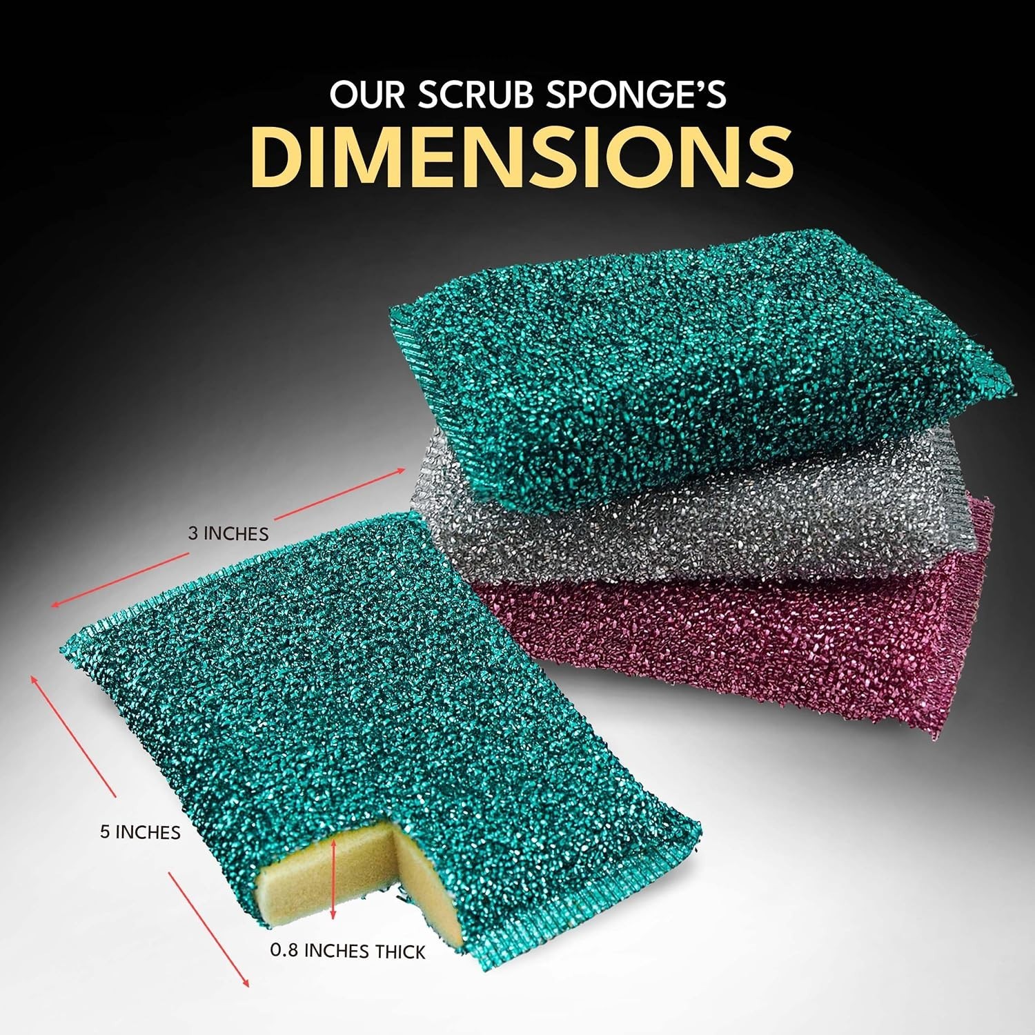 Durable Cleaning Scrubbers for Kitchen 30 Pcs