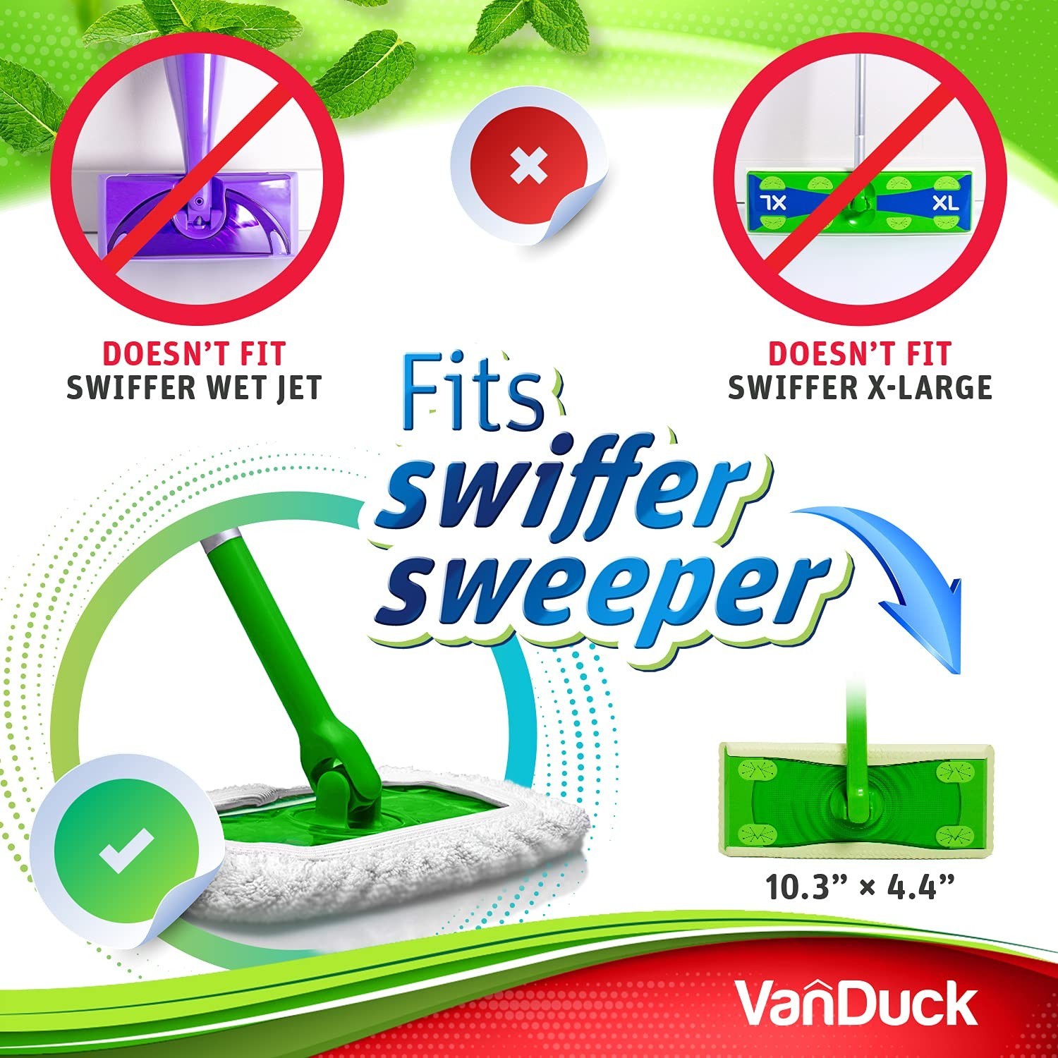 Reusable 100% Cotton Mop Pads for Swiffer Sweeper – 8-Pack, Machine Washable Ter