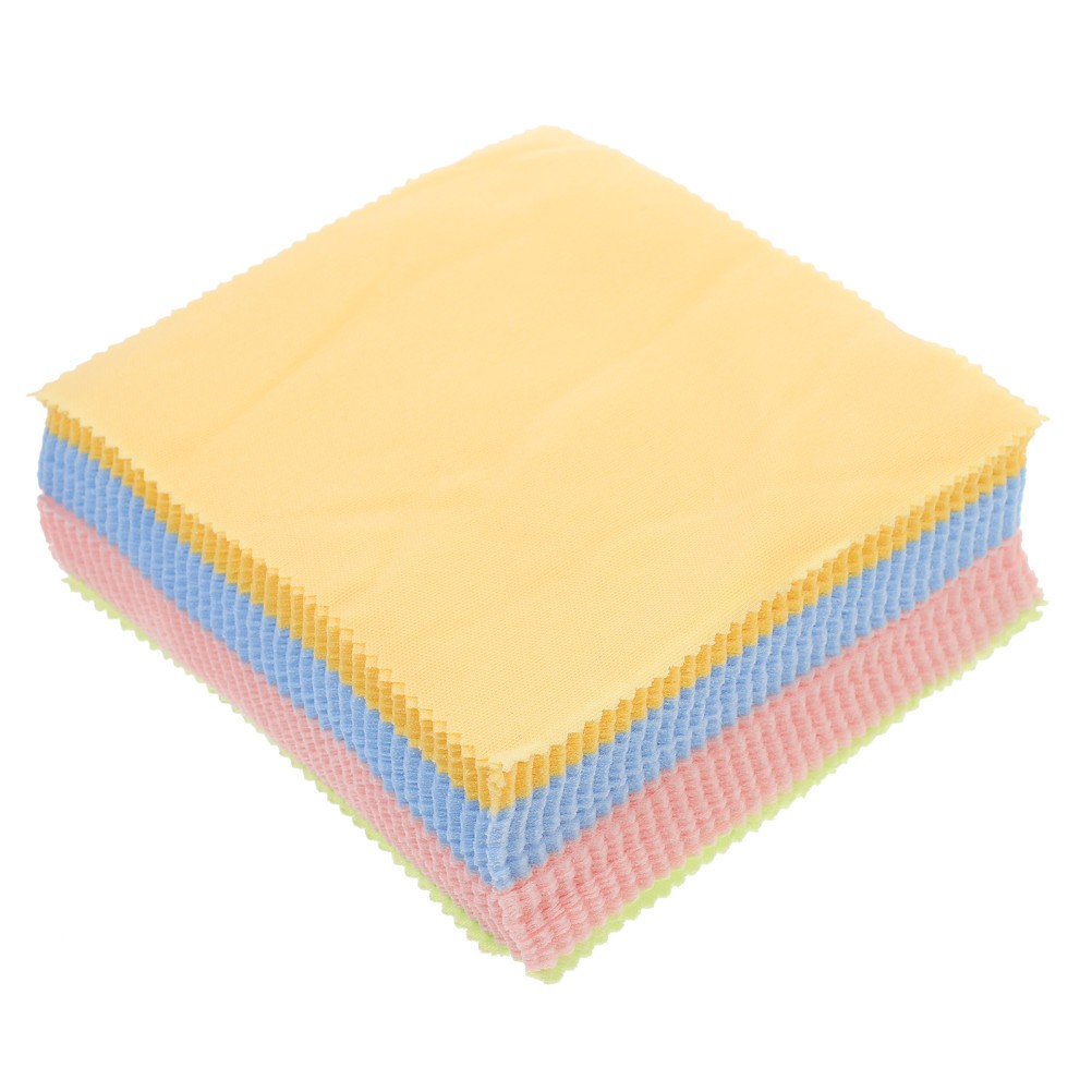 100Pcs Reusable Fiber Cleaning Cloths for Eyeglasses Assorted Color Lightweight
