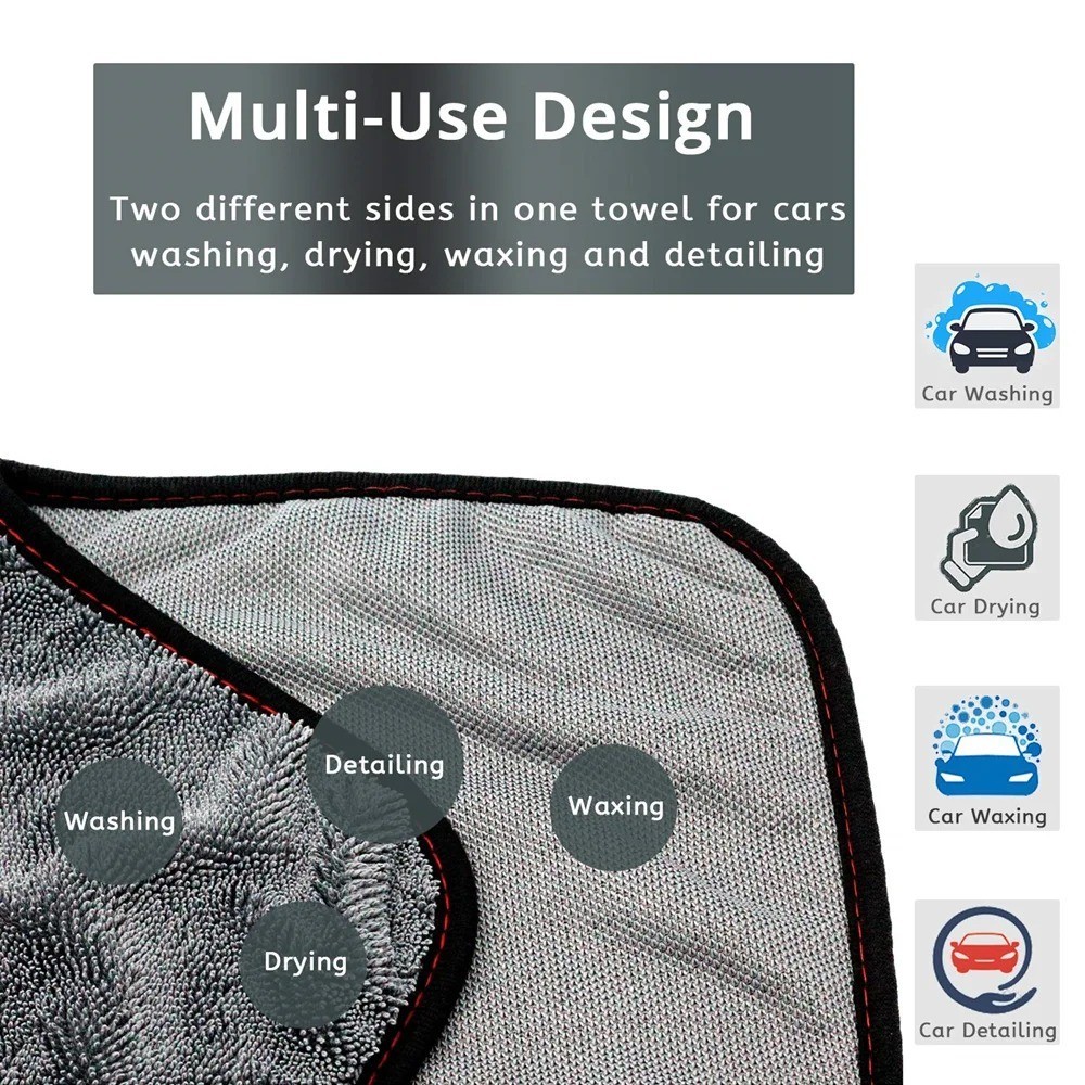 Water Absorbing Car Wash Microfiber Drying Towel Twisted Loop