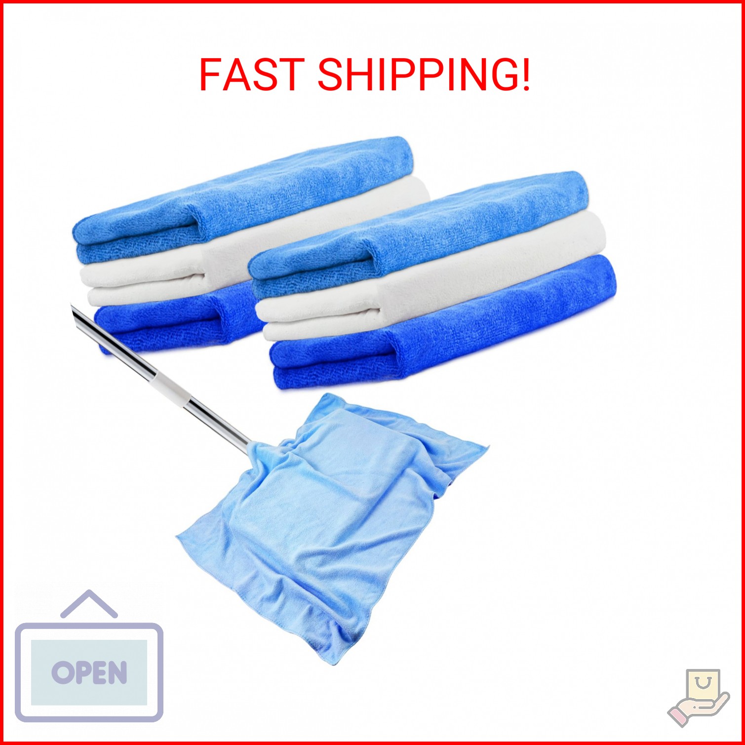 CODOHI 6 Pcs Extra Large Microfiber Cleaning Cloth, 20″ x 30″ Washable Reusable