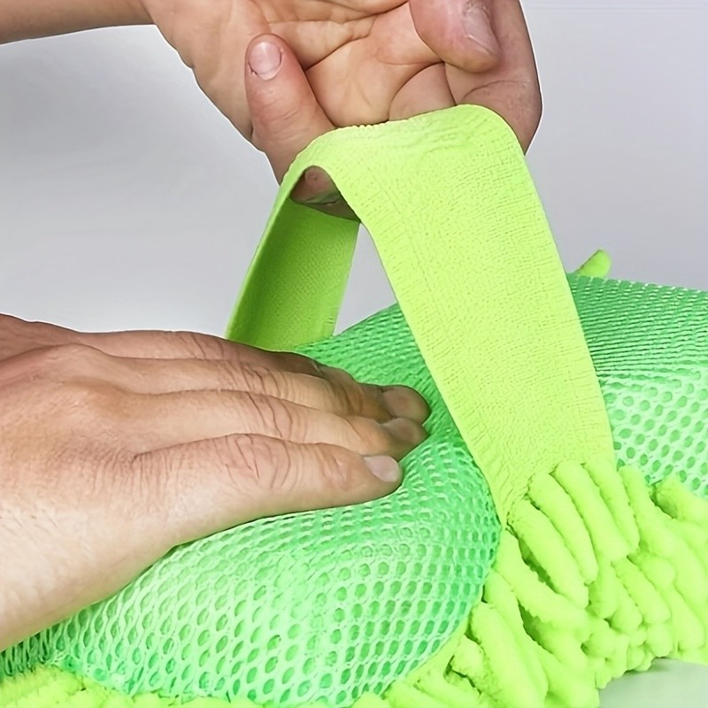 Chenille Car Wash Sponge – Easy-Grip for Vehicle Cleaning & Detailing