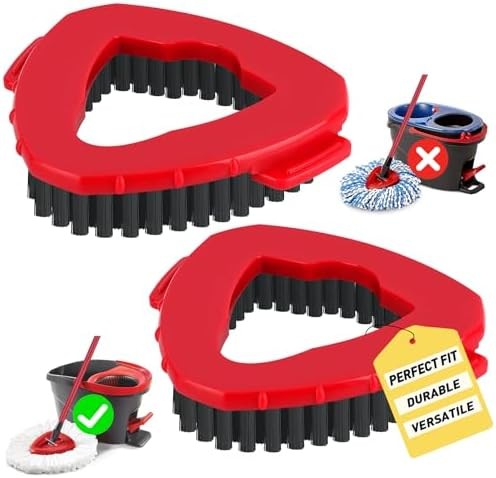 2 Pack Scrub Brush Replacement Head for O Cedar EasyWrin Spin Mop 1 Tank System,