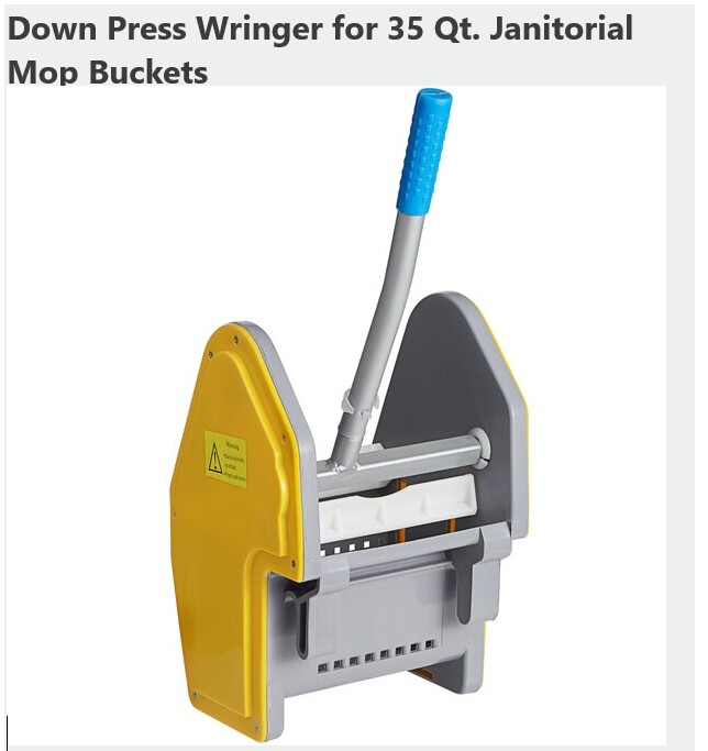 2 Yellow Down Press Mop Wringer Fits All 35 Qt. Janitor Mop Buckets