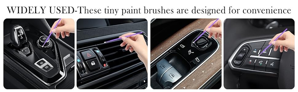 100PCS Car Touch Up Paint Brushes,Single-Use Micro Brushes for Refinishing Car