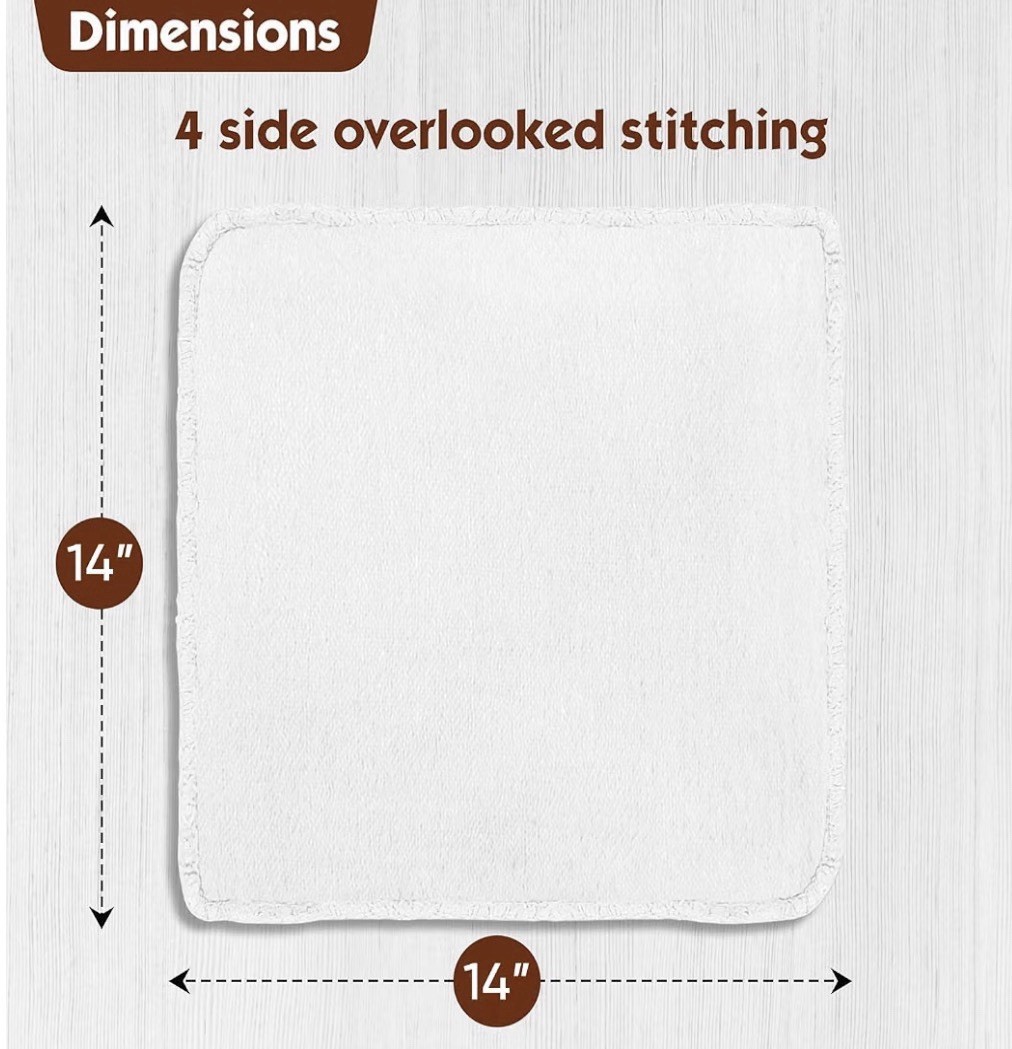 25 Pack White 100% Cotton Shop Rags