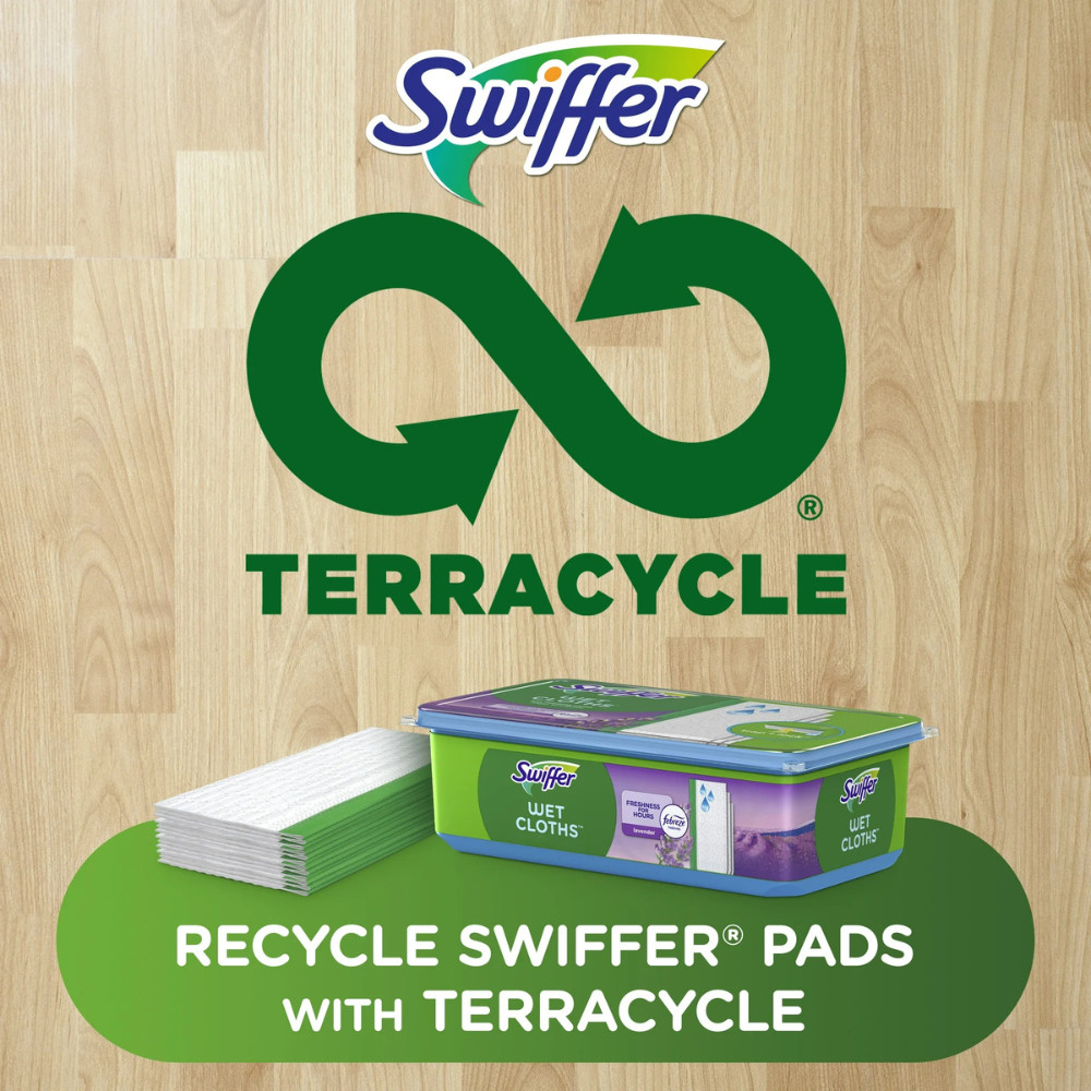 Swiffer Sweep + Mop, Wet Pads Refill, Cleaning Cloths, Lavender, 24 Count