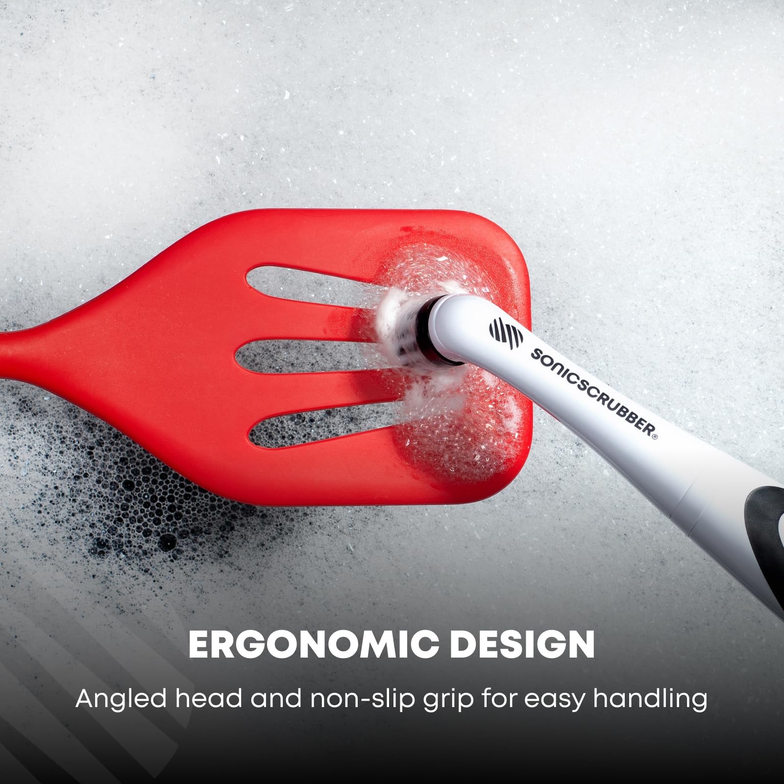 SonicScrubber Household Cleaning Brush Power Scrubber – Tool, White