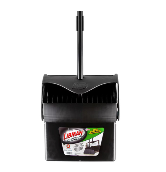 Libman 10-in Poly fiber Multi-surface Angle with dustpan Upright Broom