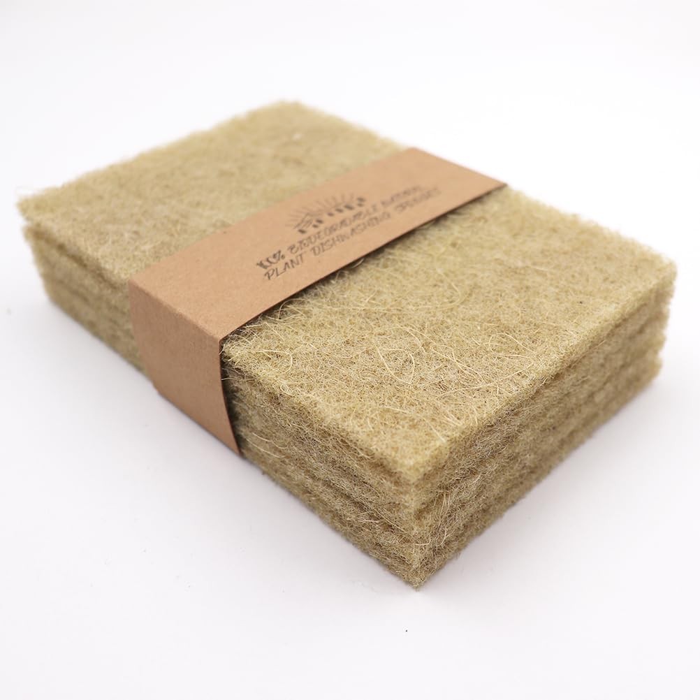 Sisal Scouring Pads 10 Pack NonScratch Dish Scrubbers Eco Friendly Kitchen Pots