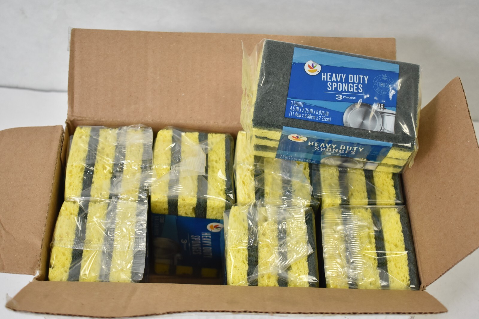 Lot of 24 Packs House Kitchen Heavy Duty Scrubbing Sponges 4.5″ x 2.75″ x .875″