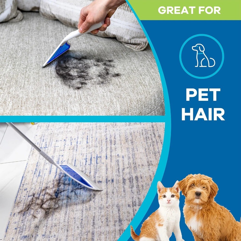 Helio Air Broom,All Surface Lightweight Silicone Broom,Squeegee,Pet Hair Remover