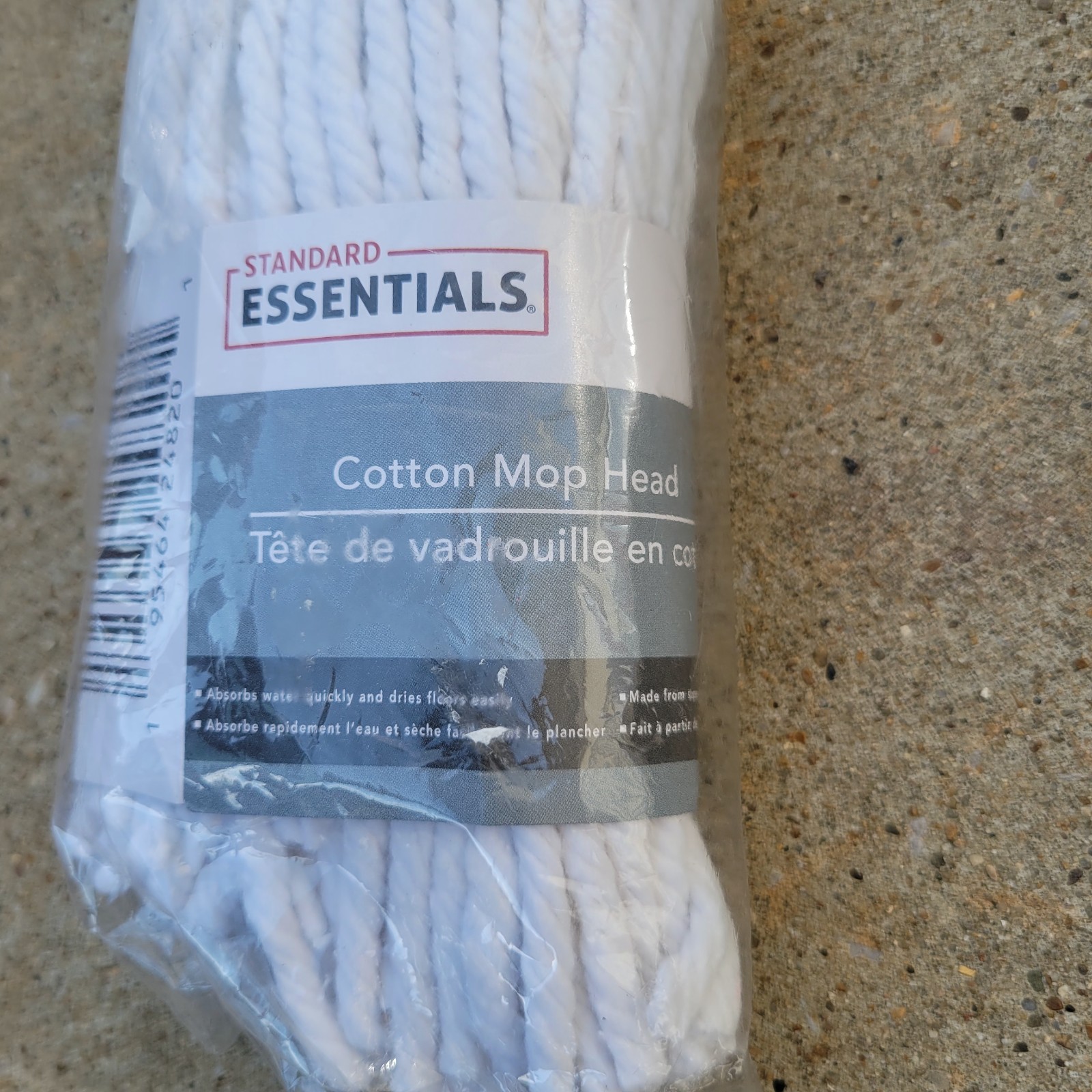NEW Standard Essentials Mop Head Natural Cotton Blend Fit US Threaded Handles