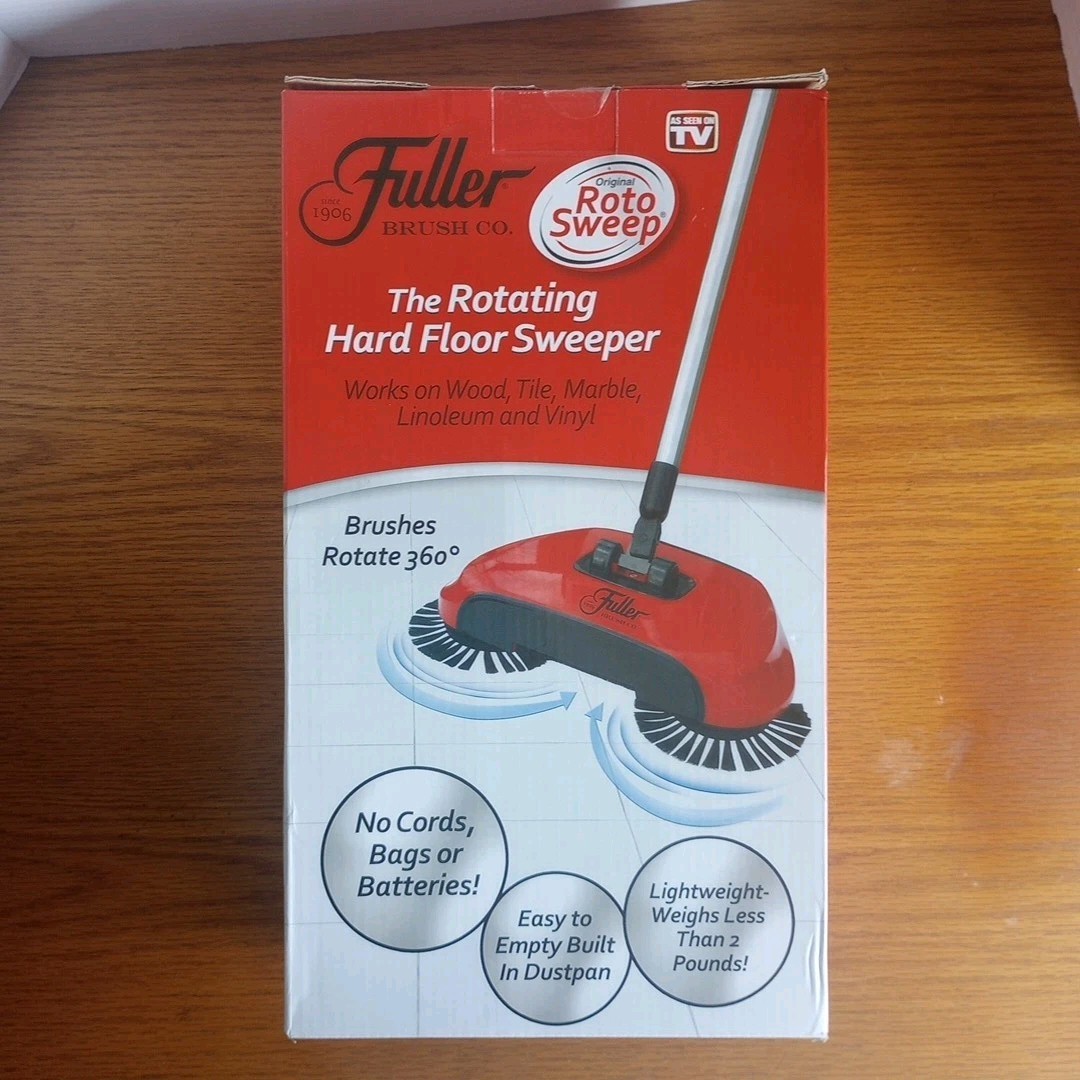 Original Roto Sweep FULLER, Sweeps Wood Tile Marble Linoleum & Vinyl Floor, New