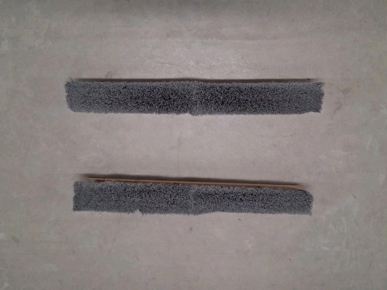 (2) 24 in. Polypropylene Broom Fine Sweep Flagged with 3 in. Trim Gray