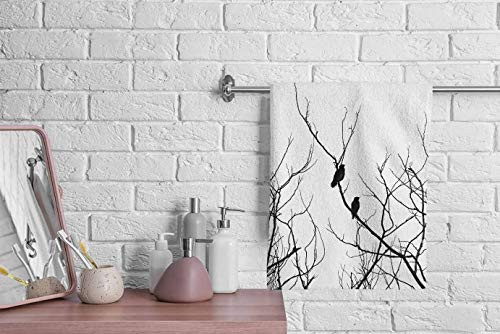 Hand Towels Cotton Washcloths Abstract Tree Branches Isolated On Multi A92