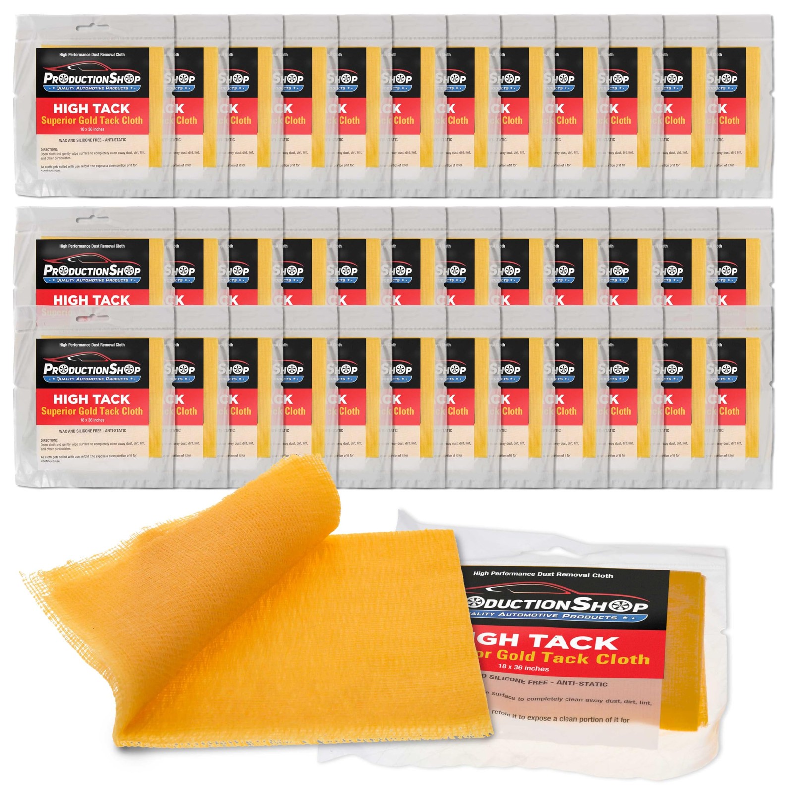 36 PCS High Tack Superior Gold Cloths Auto Woodworking Dust Sanding AntiStatic