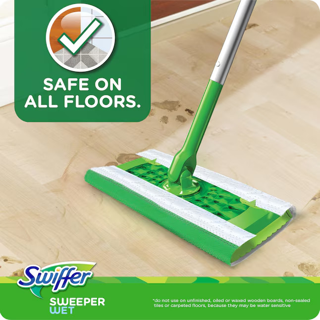 Swiffer Sweeper Wet Fresh Scent Cellulose fiber/polypropylene Refill 24 -Pack