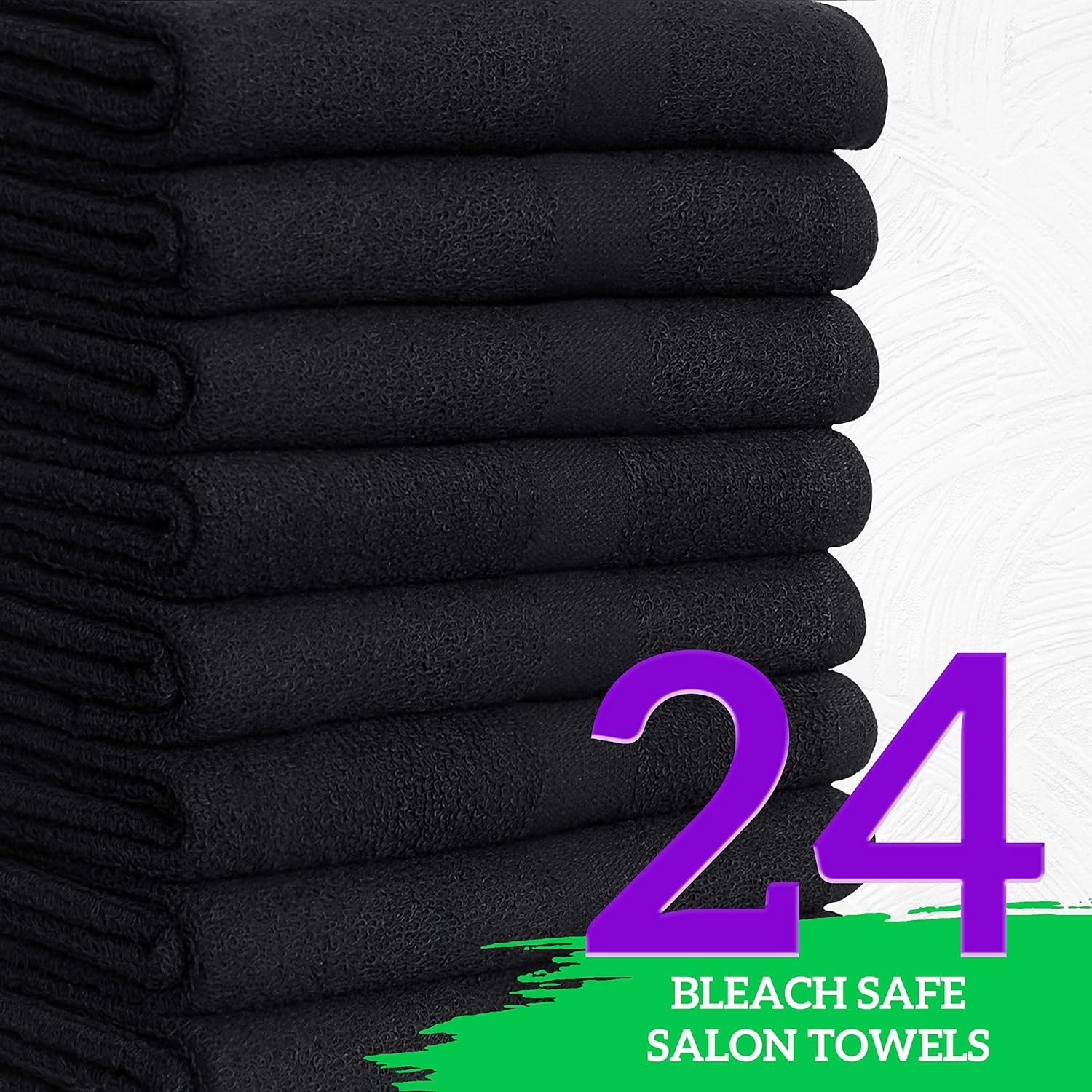Black Microfiber Bleach Safe Towel Bulk Sets, Premium Spa Quality, Super Soft