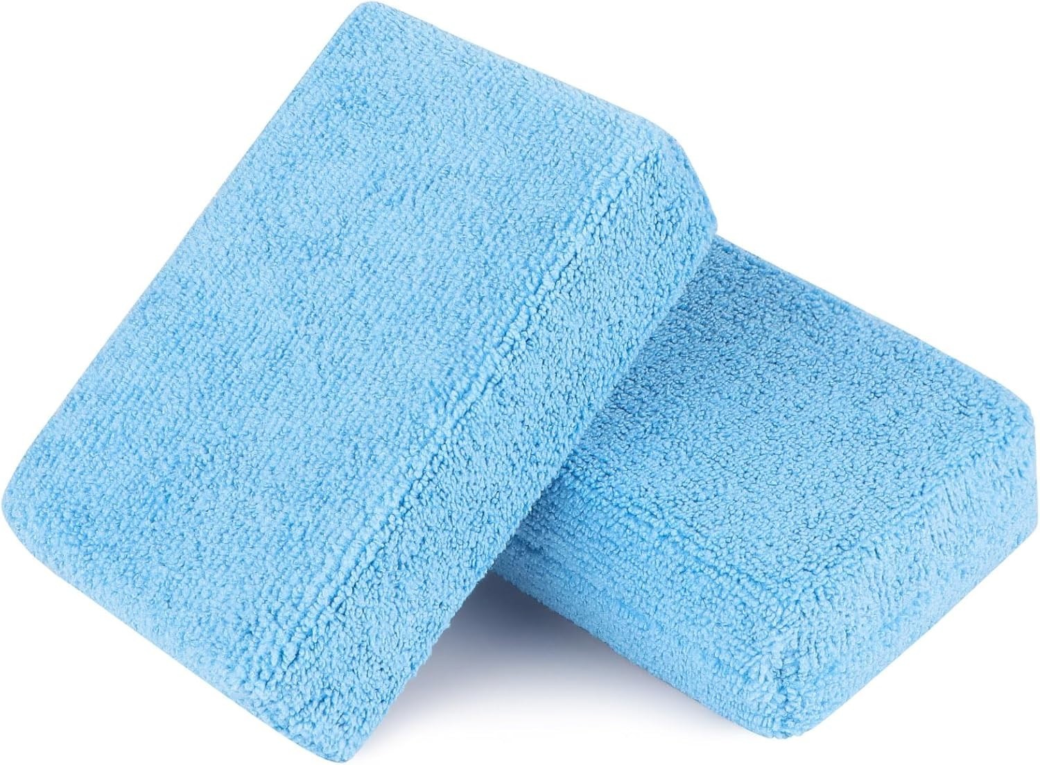 Versatile 2-Pack Microfiber Applicator Pads for Automotive & Household Cleaning