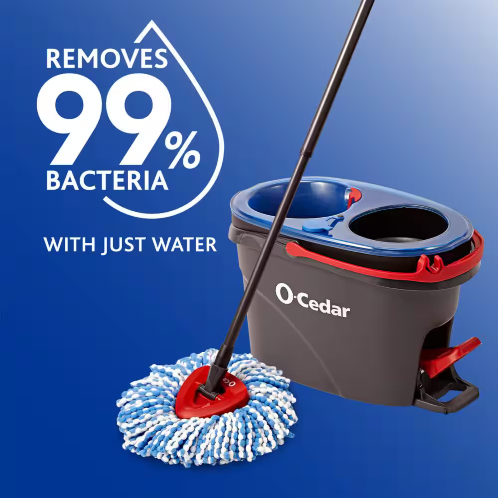 O-Cedar RinseClean Spin Mop & Bucket System Clean with Clean Water, Freeship
