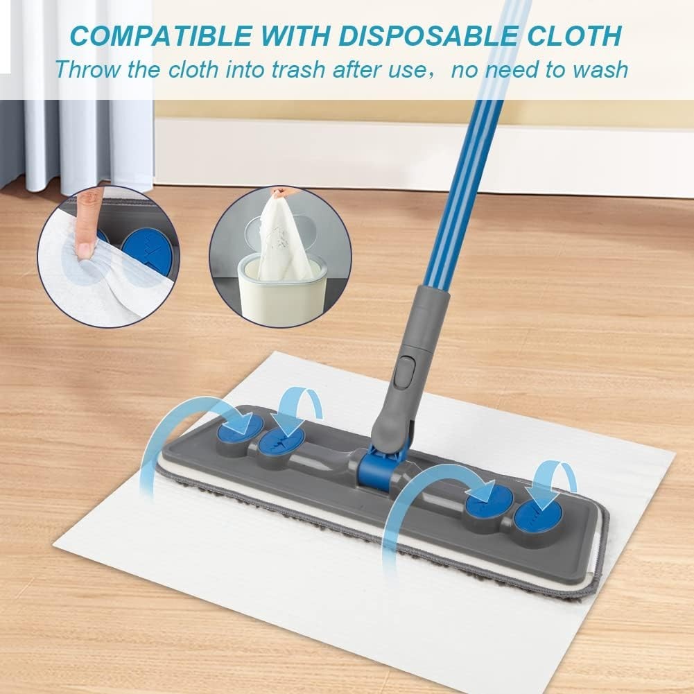 Microfibre Floor Mop for Cleaning Floors, Flat Mop for Laminate Wooden Vinyl …