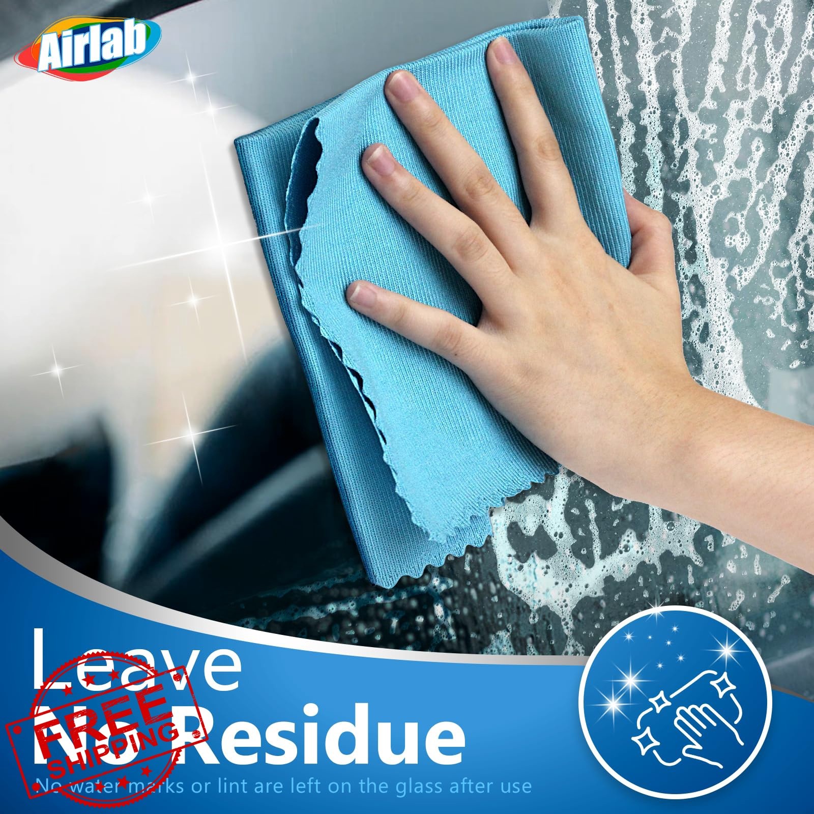 Airlab Microfiber Cloths 8pk Colorful 16×12″