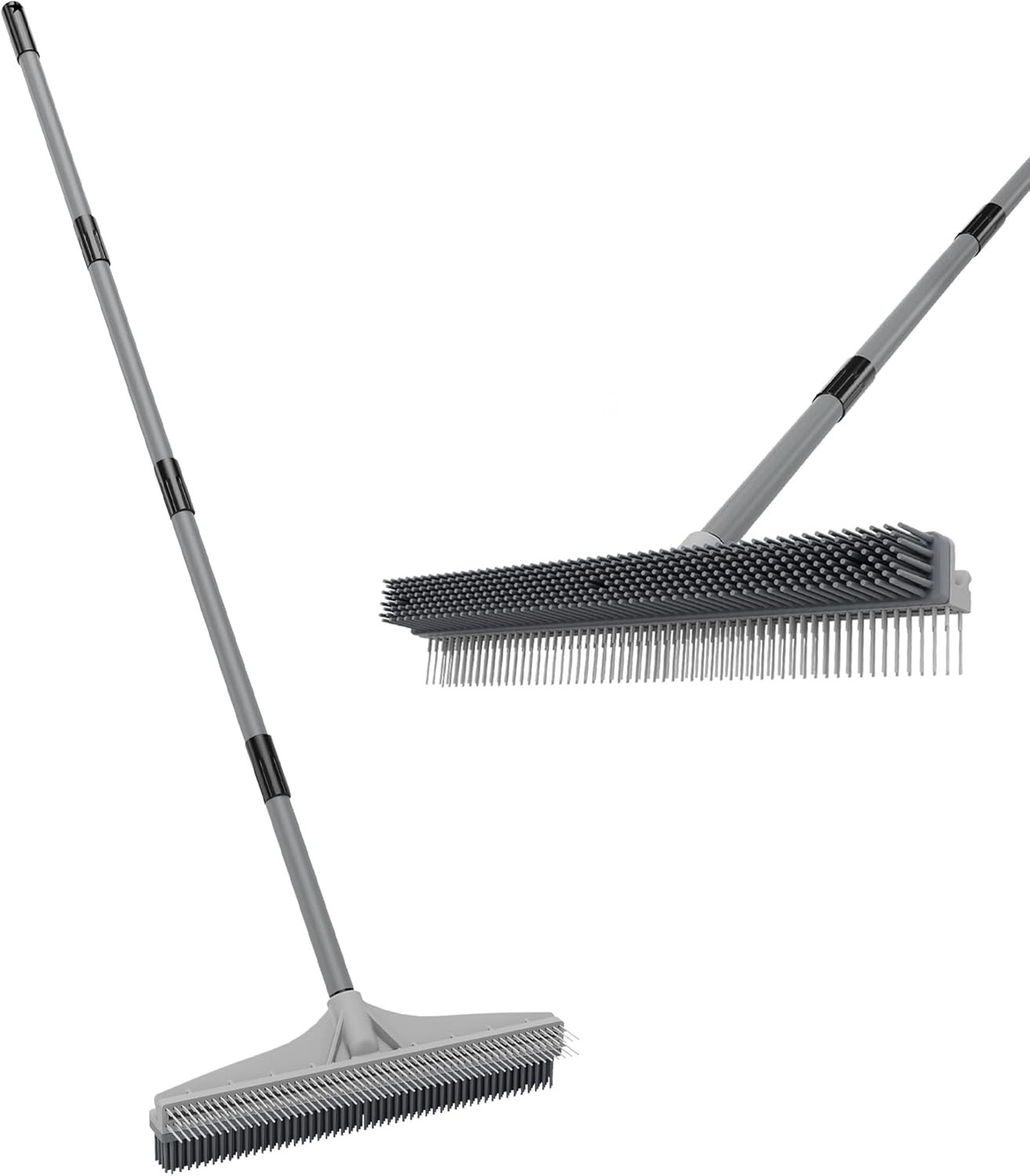 Carpet Rake for Pet Hair Removal, 2 in 1 Rug Rake to Fluff Carpet with Nylon …