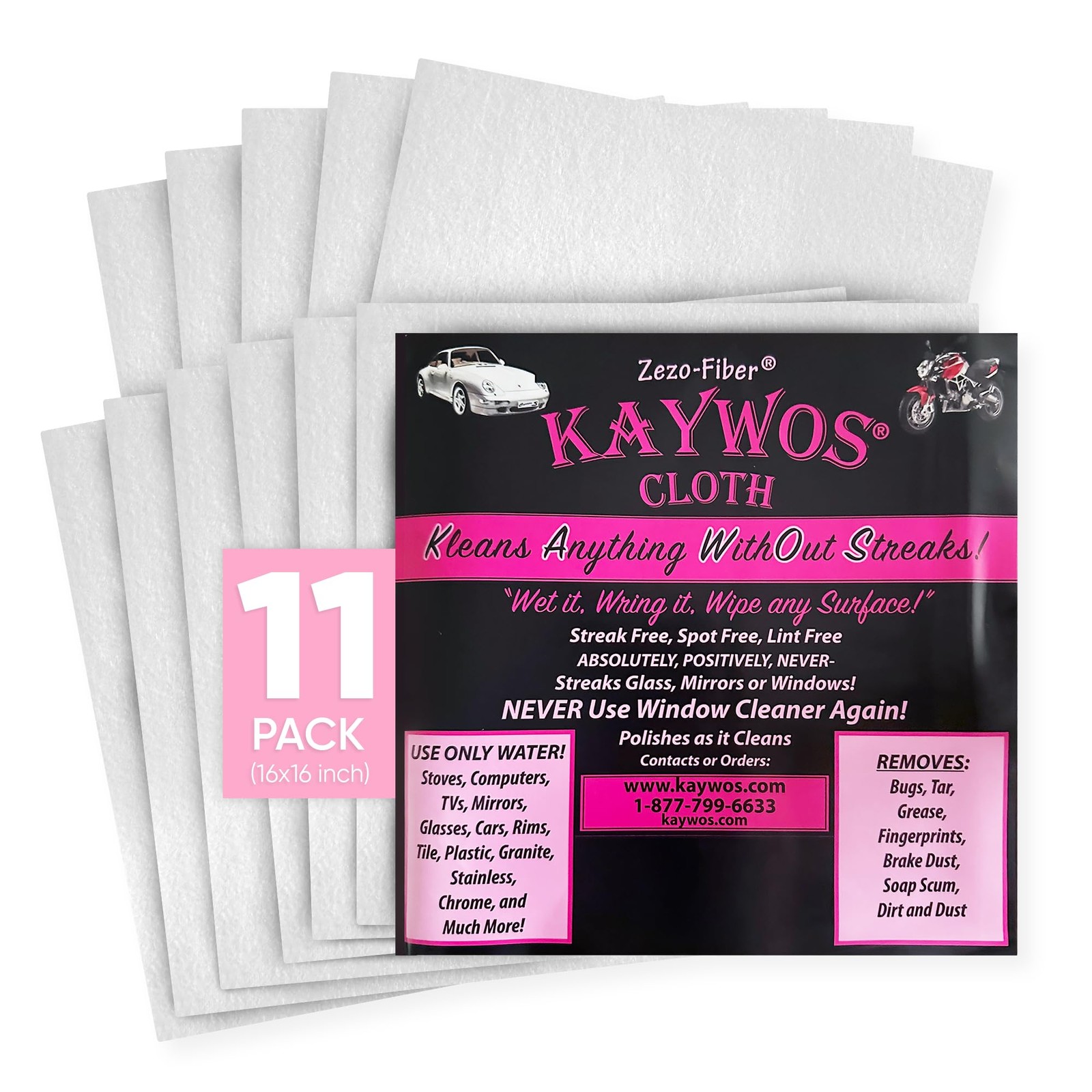 Zezo-Fiber Microfiber Cleaning Cloths – Highly Absorbent Premium Towels for C…
